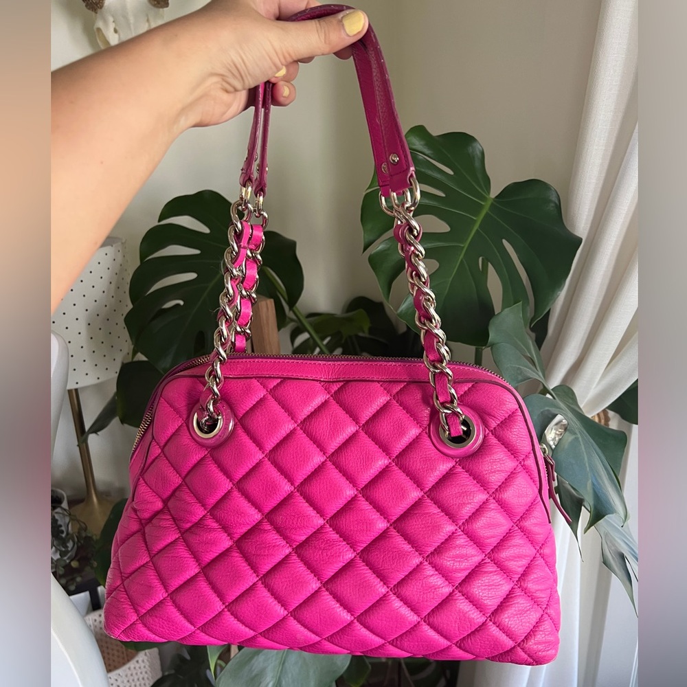 Kate Spade Bright Pink Quilted Women's Purse - Picture 3 of 15